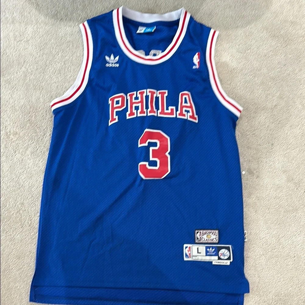 Adidas Blue Philadelphia Iversom Basketball Jersey